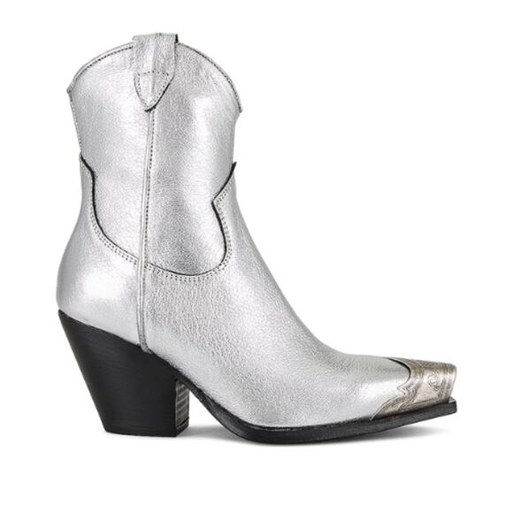 Free People Brayden Western Boot in Pewter – EUC Size 38.5 / US 9.5 - Picture 3 of 9